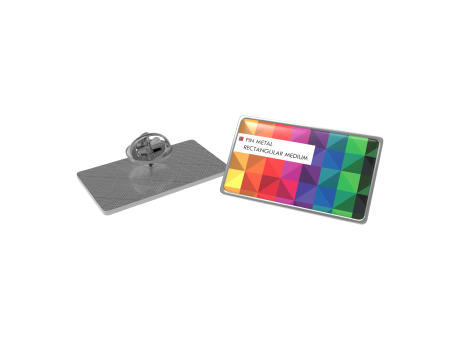 Pin Metal, Rectangular, 30 x 18 mm Werbeartikel