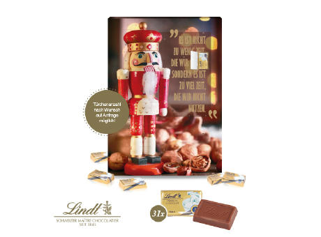 Product image Lindt Adventskalender mit 31 Türchen Werbeartikel