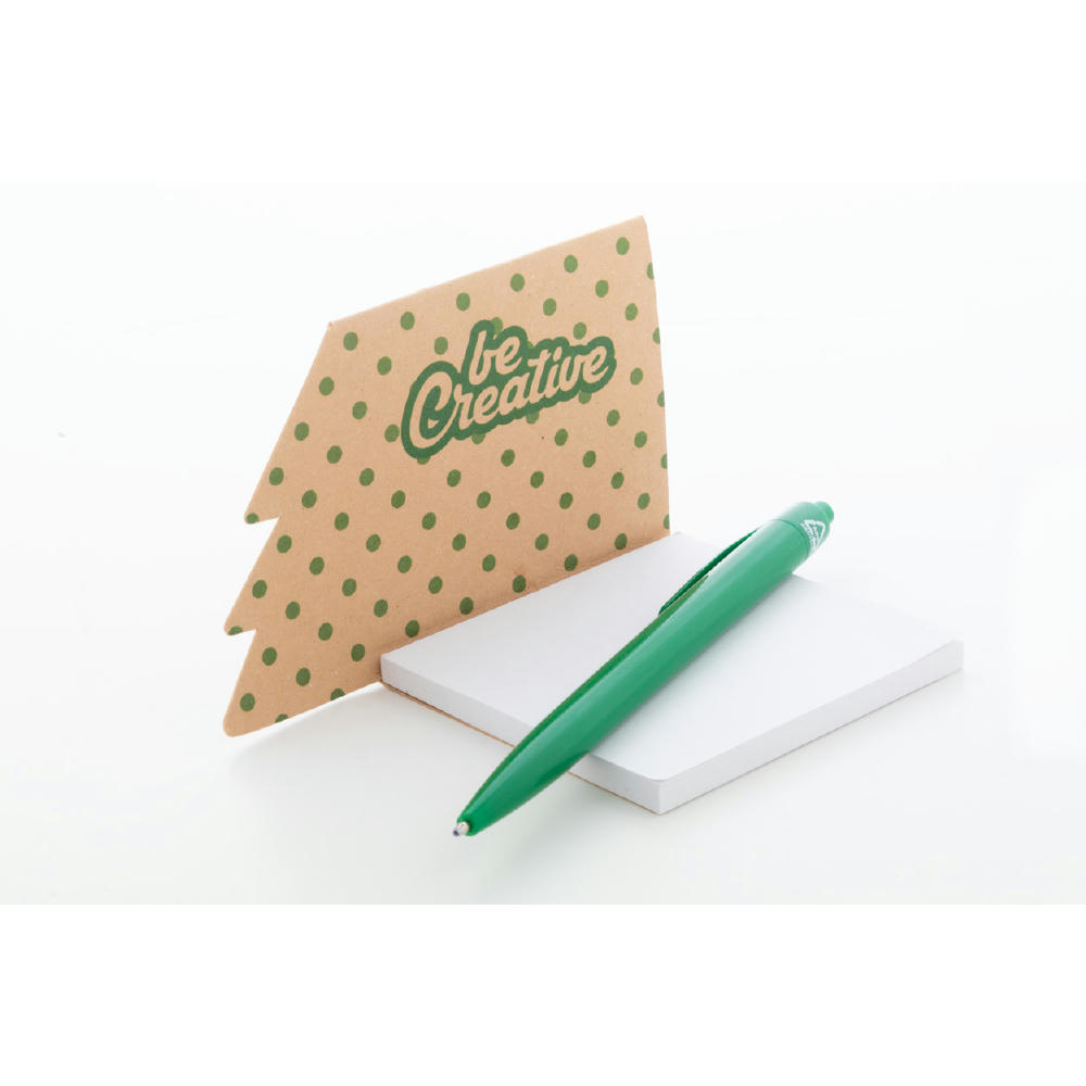 Individueller Haftnotizblock, Weihnachtsbaum CreaStick Xmas Eco Werbeartikel