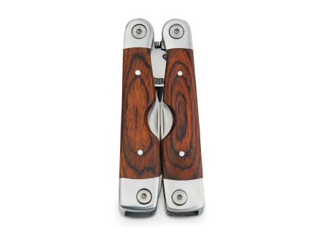 MAGNUM. Multifunktionswerkzeugset aus Edelstahl mit Holzdetails Werbeartikel