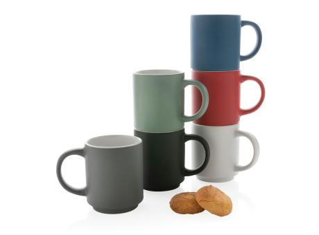 Stapelbare Keramiktasse, 180ml bedrucken