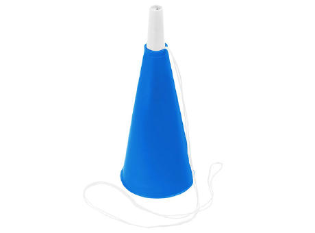 Fan-Horn blau, Mundstück weiß