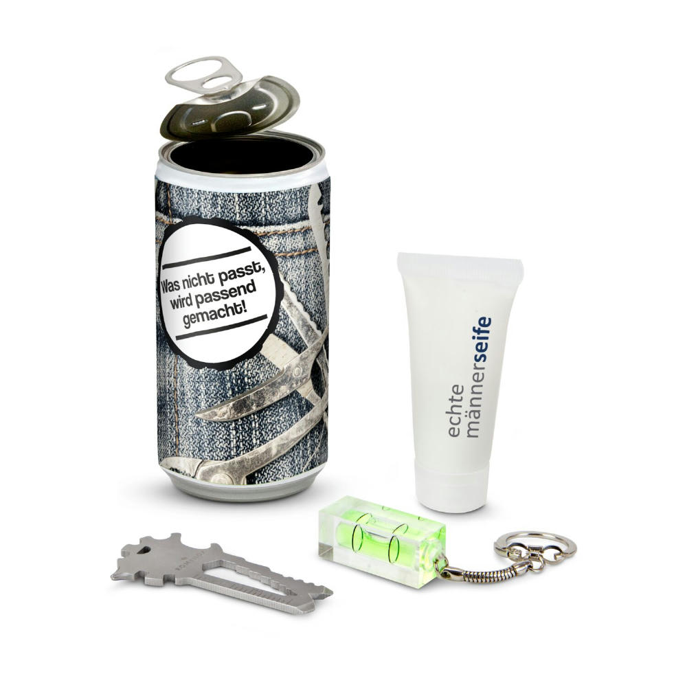 Product image Geschenkset / Präsenteset: Männer-Geheimnis Überraschungsdose Werbeartikel