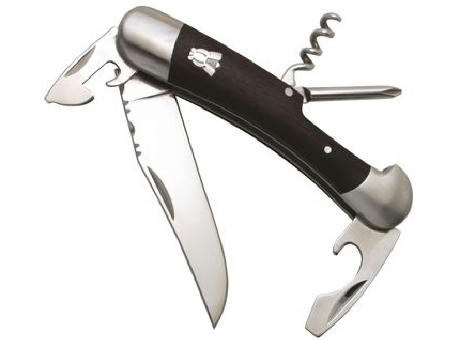 Multifunktionsmesser 'Tradition', schwarzes Staminaholz Werbeartikel