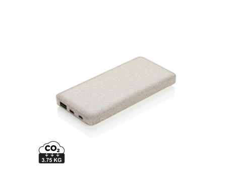 10.000 mAh Weizenstroh Powerbank bedrucken