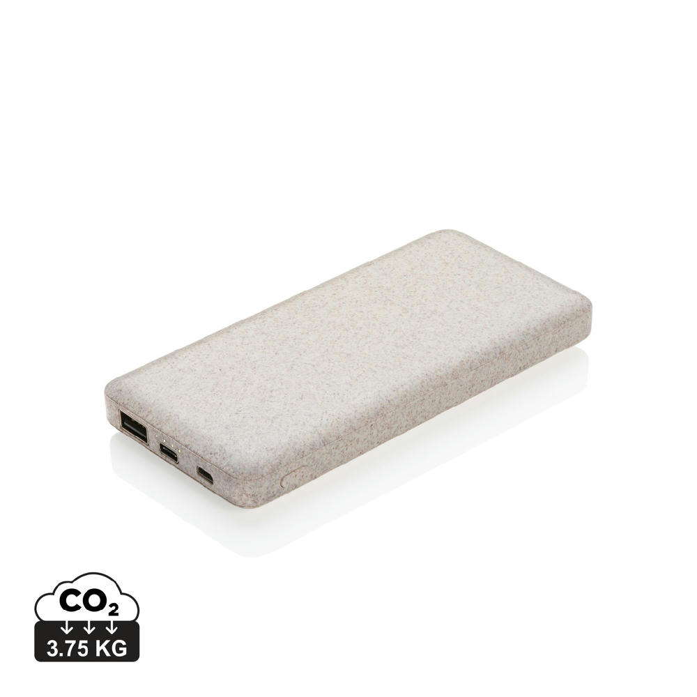 Product image 10.000 mAh Weizenstroh Powerbank Werbeartikel