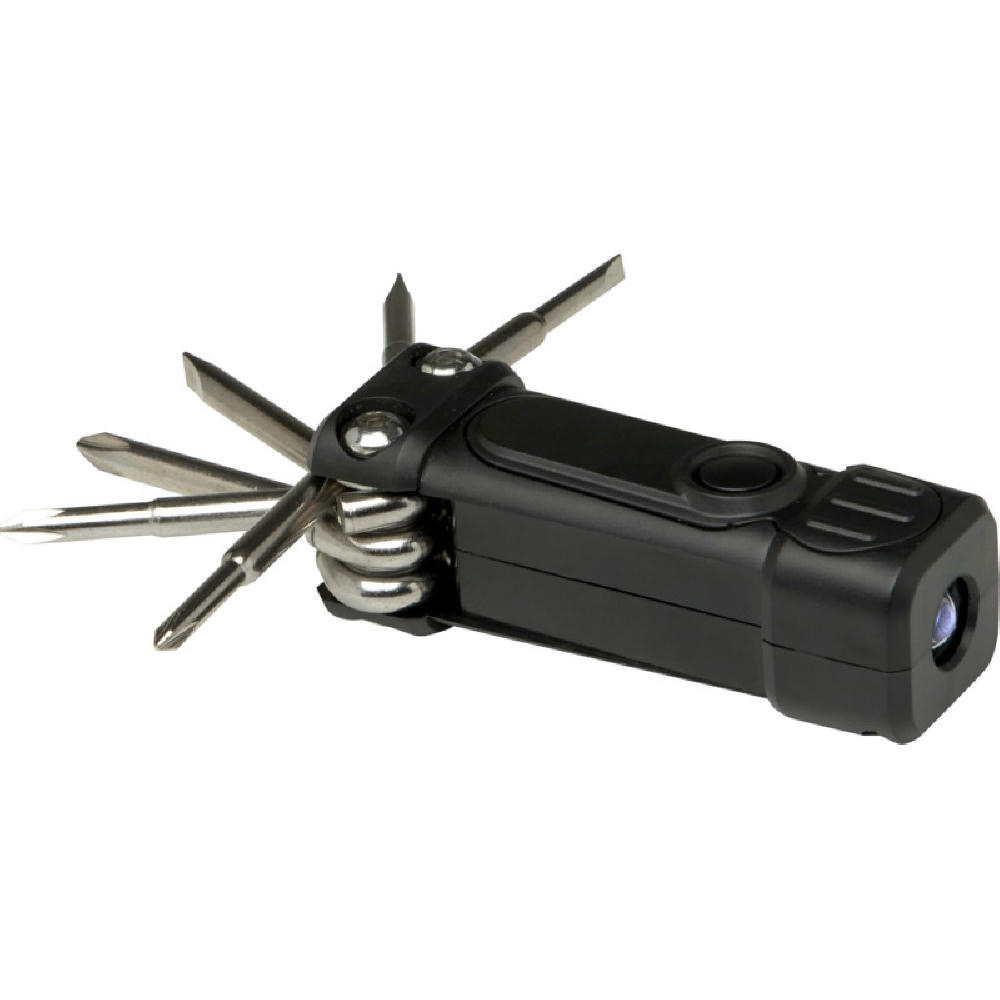 Product image Octo 8-in-1 Schraubenzieher-Set aus recyceltem RCS Kunststoff mit Taschenlampe Werbeartikel