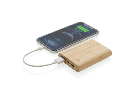 Product image 5.000mAh Bambus-Powerbank bedrucken