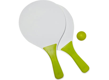 Beachball Tennisspiel aus Holz Eliza Werbeartikel