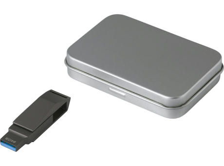 USB-Stick aus verzinkter Oberfläche Dorian bedrucken