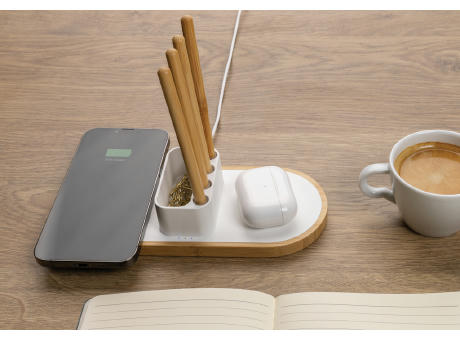 Ontario 10W Dual Charger aus Bambus & RCS rPlastik Werbeartikel