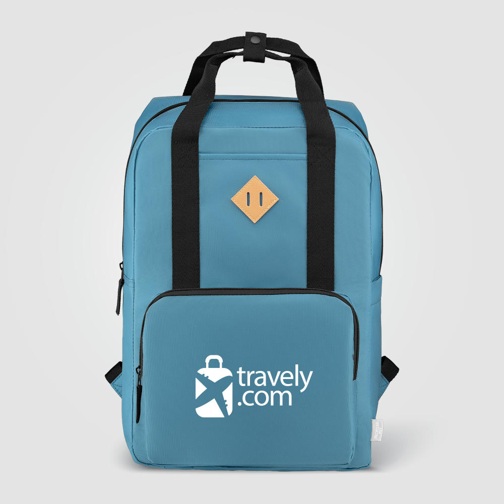 Product image Majesty Laptop-Rucksack mit verstellbarem Gurt für 15-Zoll-Laptops aus 300D rPET - 16 L Werbeartikel