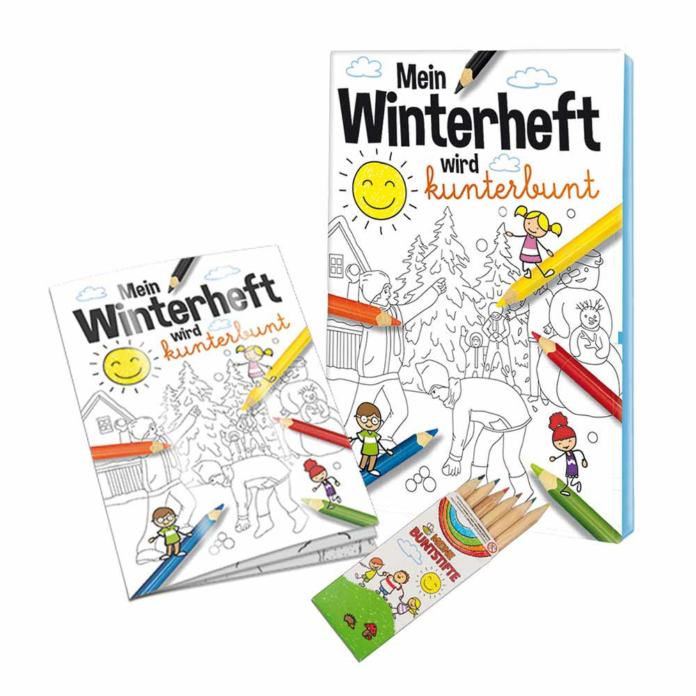 Product image Malbuch / Mal-Set A6 - Winter - Malset neutral Werbeartikel