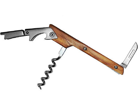 Kellnermesser 'Stavanger', Doppelhebel, Olivenholz Werbeartikel