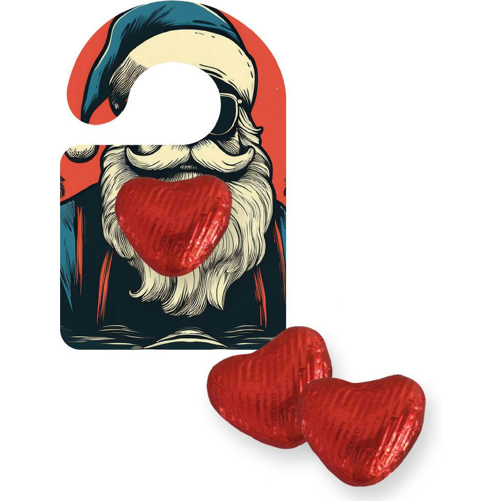 Product image Schoko-Herzen, ca. 5g, Flyer Mini Hänger Werbeartikel