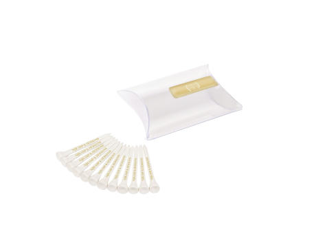 Pillowpack mit 12 Tees 70 mm Werbeartikel