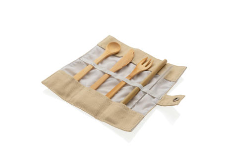 Wiederverwendbares Bambus Reisebesteck Werbeartikel