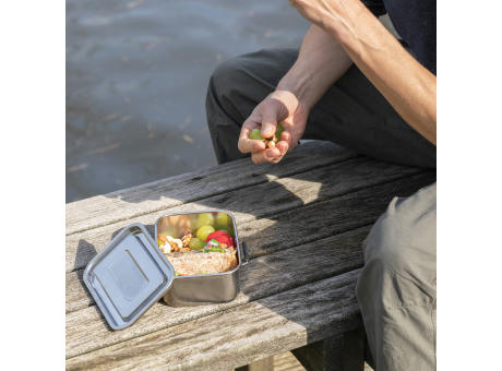 Auslaufsichere Lunchbox aus RCS recyceltem Stainless Steel Werbeartikel