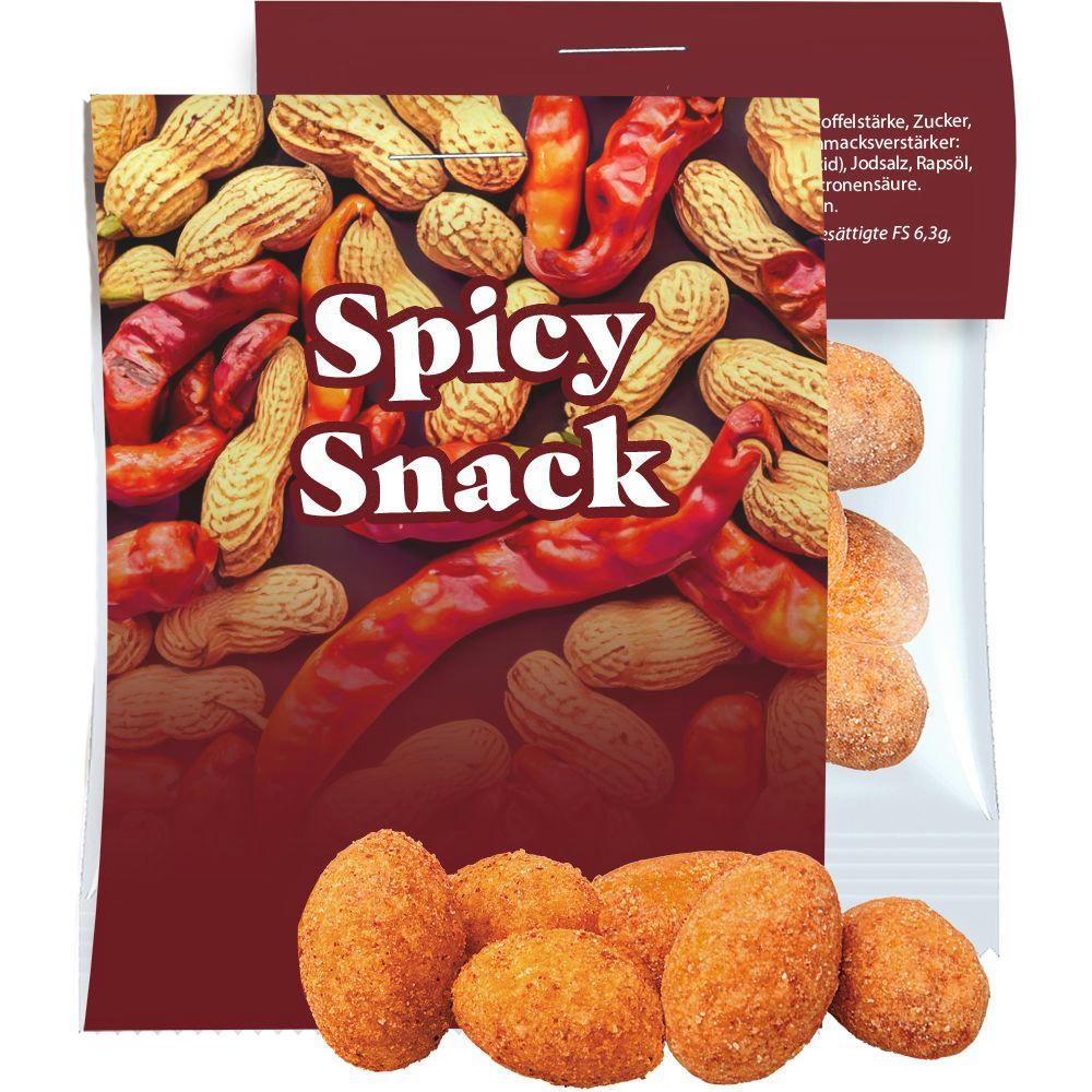 Product image Erdnüsse Chili, ca. 10g, Express Midi-Tüte mit Werbereiter Werbeartikel