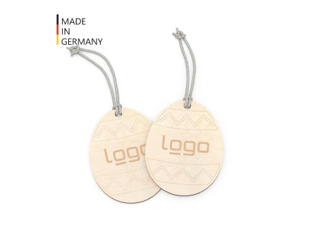 Osterschmuck Holzanhänger Osterei (FSC® zertifiziert) Werbeartikel