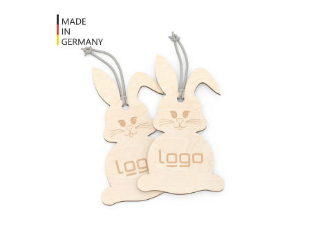 Osterschmuck Holzanhänger Osterhase (FSC® zertifiziert) Werbeartikel