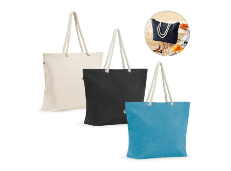 Product image ATHENS. Strandtasche aus recycelter Baumwolle (70 %) und recyceltem Polyester (30 %) (220 g/m²) Werbeartikel