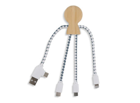 Xoopar Mr. Bio Bamboo Charging Cable bedrucken