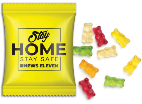 Mini-Gummibärchen vegan im Werbetütchen Werbeartikel