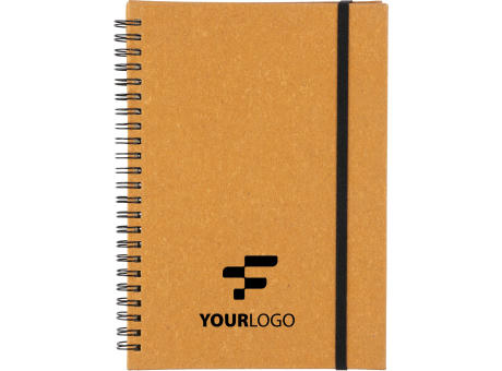 Notizbuch aus recyceltem Leder A5 Egon Werbeartikel