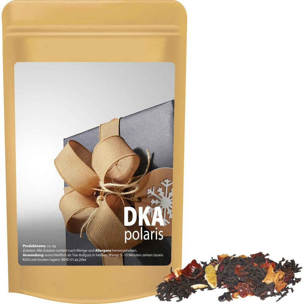 Product image Weihnachts Schwarztee, ca. 20g, Standbeutel Mini Werbeartikel
