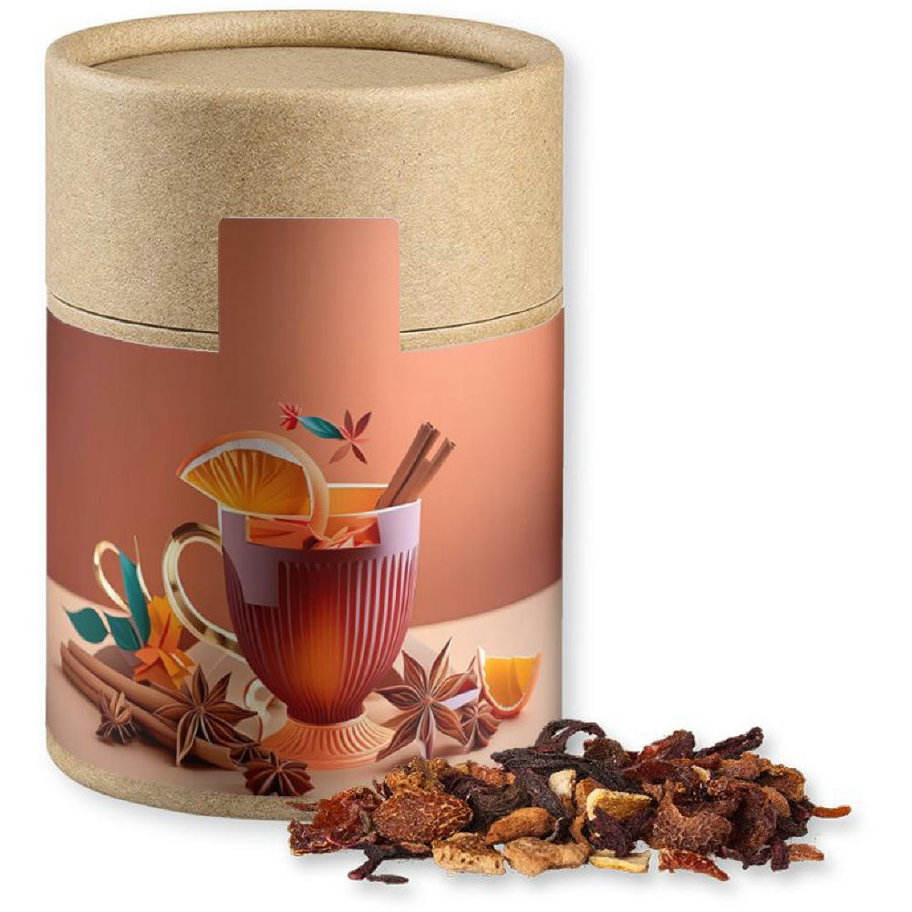 Product image Glühweingewürz fein, ca. 60g, Kraftpapierdose Midi Werbeartikel