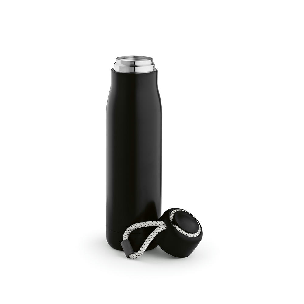 Lena Trinkflasche recy.Edelstahl, 570 ml. Mit Tragegriff aus rPET Werbeartikel