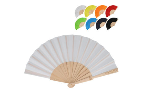 Fächer aus Holz mit R-PET Werbeartikel