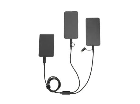 BERTOZZI. Superschnelles 6-in-1-USB-Kabel aus Aluminium und recyceltem PET Werbeartikel