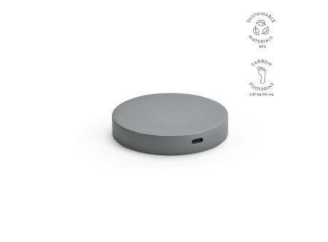 Lovelace Wireless Charger aus Kalkstein. 15 W. USB-C-Anschluss Werbeartikel