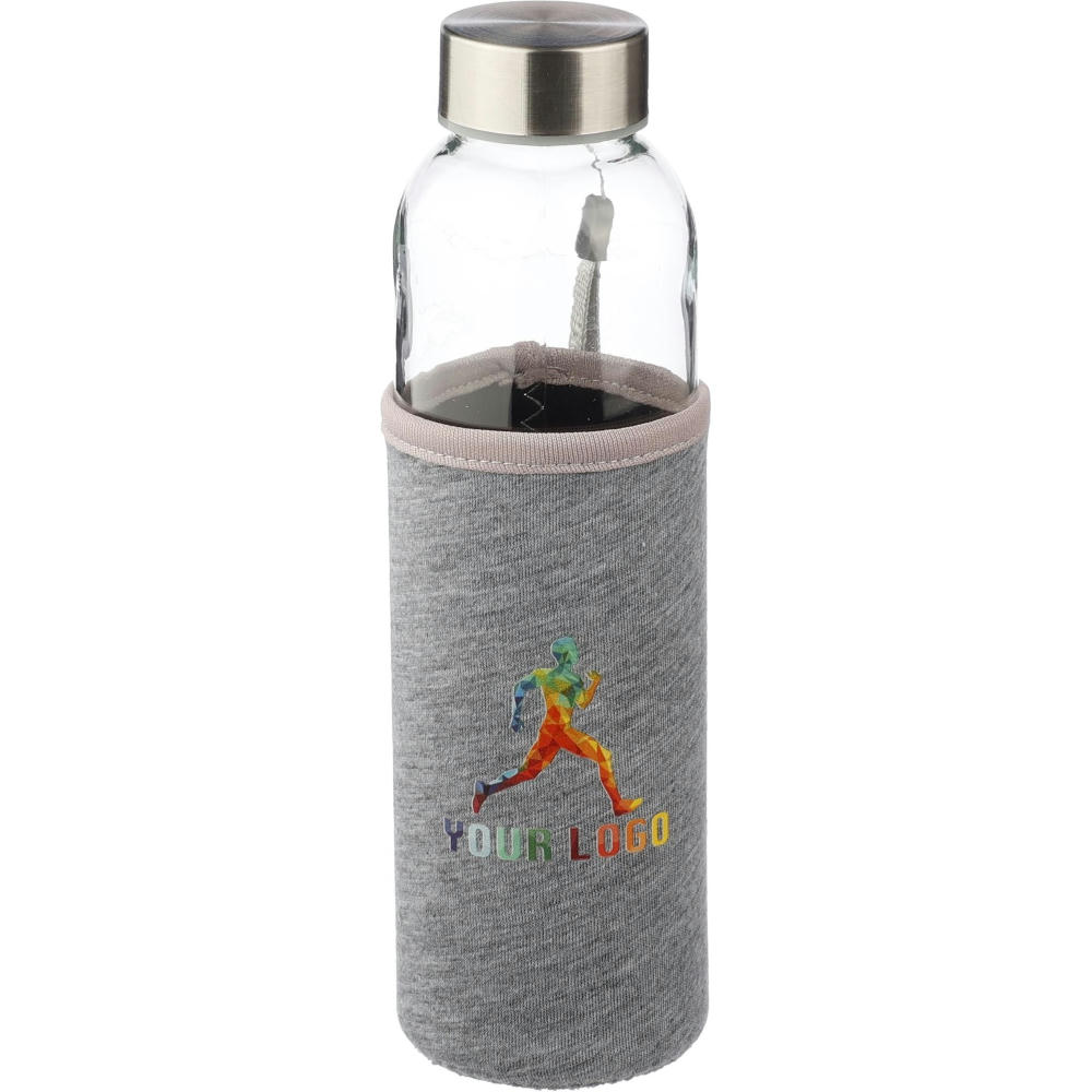 Glasflasche (500ml) mit einem Neoprenhülle Nika Werbeartikel