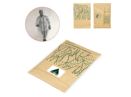 Biologisch abbaubarer Regenponcho Werbeartikel