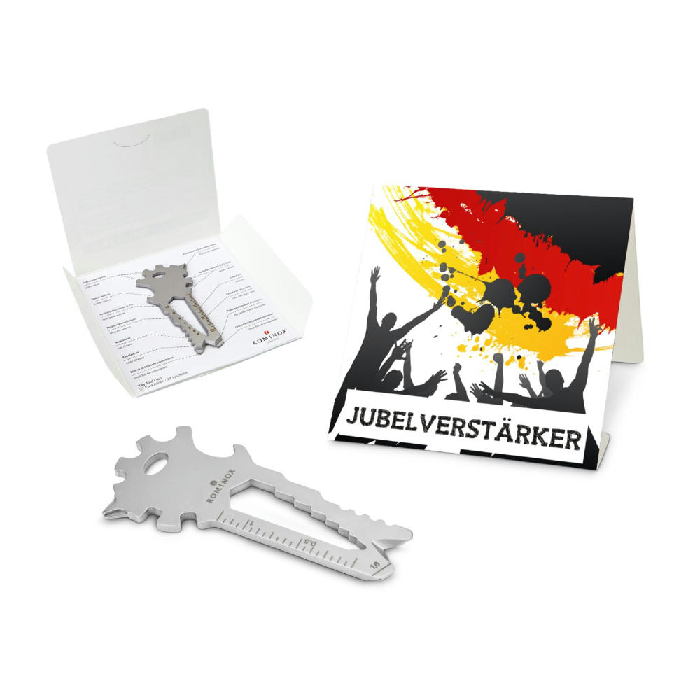 Product image Geschenkartikel: ROMINOX® Key Tool Truck / LKW (22 Funktionen) im Motiv-Mäppchen Deutschland Fan Jubelverstärker Werbeartikel