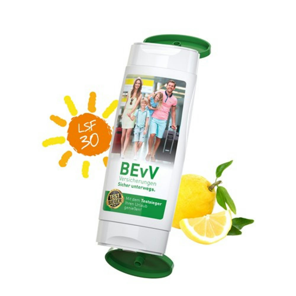 Product image DuoPack Sonnenmilch LSF 30 + Handreinigungsgel (2 x 50 ml) Werbeartikel