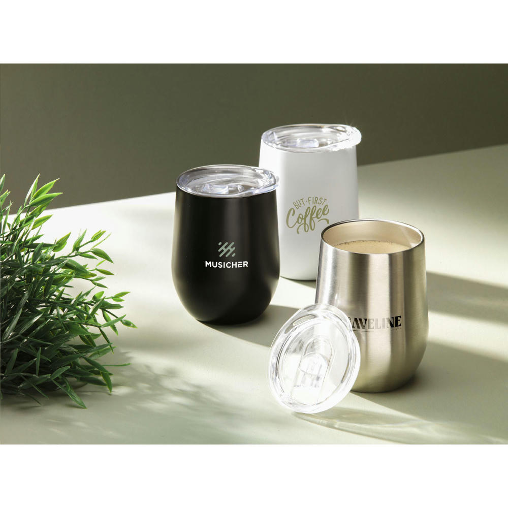 Huevo RCS Recycled Steel Cup 350 ml Thermobecher Werbeartikel
