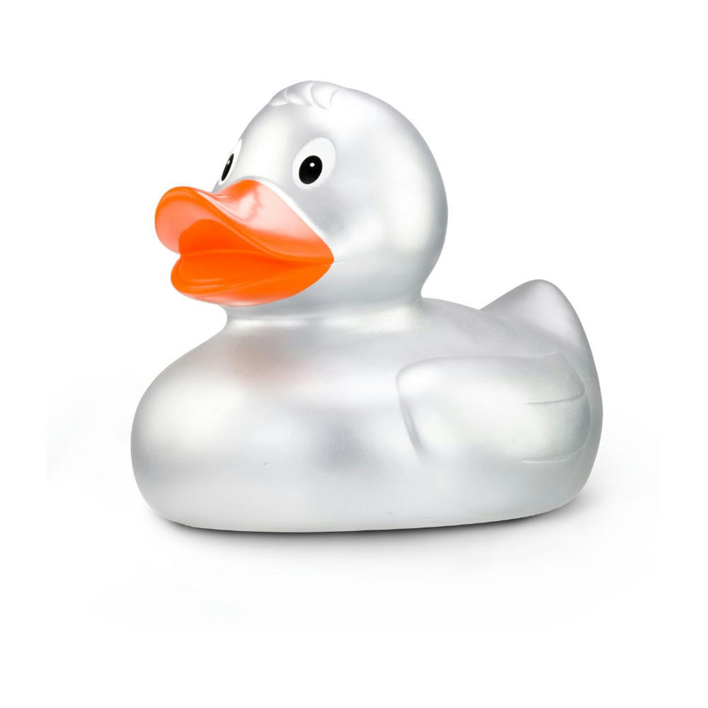 Product image Werbeente Sylvie Silber XXL, ca. 30 cm Werbeartikel