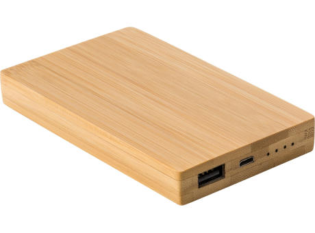 Powerbank aus Bambus Ruby Werbeartikel