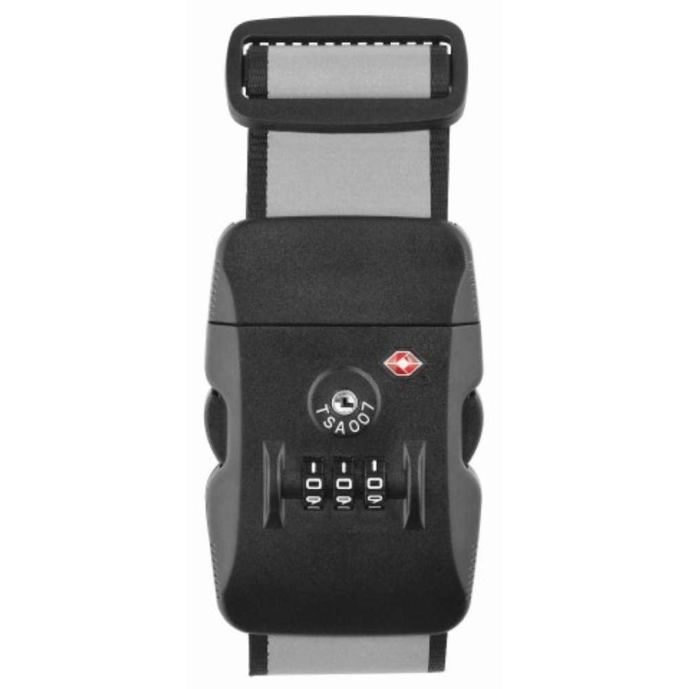 Product image thanxx® Koffergurt "TSATravel" silber Werbeartikel