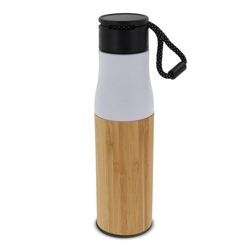 Product image Isolierflasche Bambus mit Trageschlaufe 500ml Werbeartikel