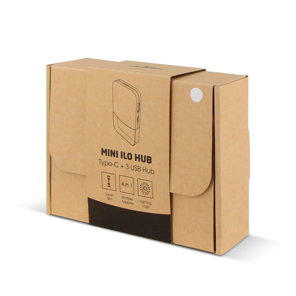 2598 | Xoopar iLo Mini Hub– 4 in 1 Adapter – USB 2.0 Data Transfer - Splitter Werbeartikel