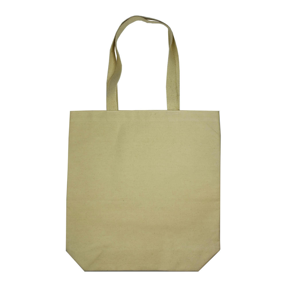 Bauwolltasche mit langen Henkeln und Bodenfalte, 300 gr/m² Werbeartikel