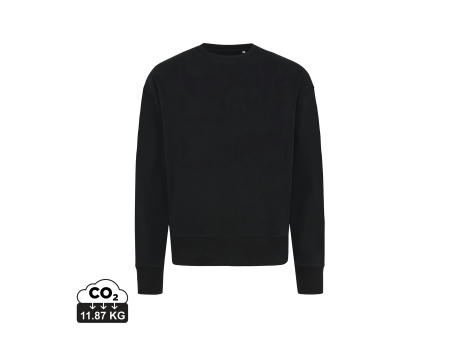 IQONIQ Kruger Relax-Rundhals-Sweater aus recycelt. Baumwolle Werbeartikel