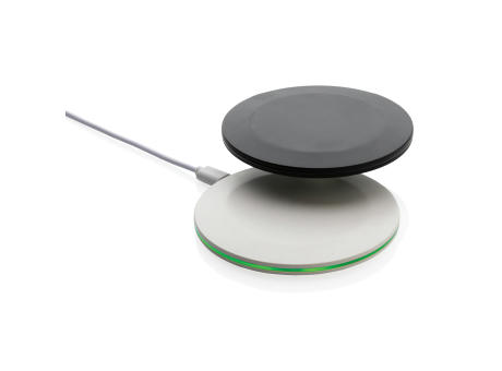 15W-Wireless-Fast-Charger aus recyceltem RCS-Kunststoff Werbeartikel