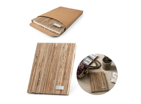 NERUDA. Notizbuch A5 mit Hardcover aus Naturstroh Werbeartikel