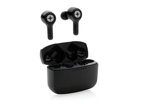 Swiss Peak ANC TWS-Ohrhörer aus RCS recyceltem Kunststoff Werbeartikel